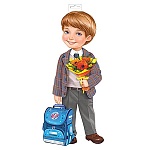 Плакат фигурный " Империя поздравлений " 933 А3 Мальчик-школьник, без отделки