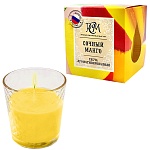Свеча ароматизированная в стакане " РСМ " Сочный манго, 130*78,5мм, время горения 30часов, гланцевая картонная коробка