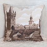 Набор для вышивания " PANNA " Подушки 42*42см Подушка Злата Прага, состав набора: канва аппретированная, игла, нитки, ч/б схема, инструкция