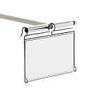 Ценникодержатель на крючок откидной VH39 прозрачный, длина 70мм, высота 39мм, упаковка Bulk