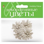 Декоративный элемент " Hobby Time " Цветы 4шт, Вид 12, мешковина