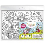 Раскраска " Феникс " 335*480мм Чудесная принцесса, полипропилен 0,5мм, многоразовая для раскрашивания фломастерами на водной основе, индивидуальная упаковка с европодвесом