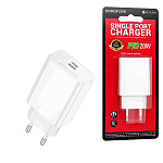 Блок питания сетевой " Borofone " BA21A Pro Long белый, 3,0А, PD, 20W, Type-C, пластик (кабель в комплект не входит)