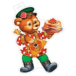 Плакат фигурный " Мир открыток " 0-35 А3 Медведь, 348*410мм