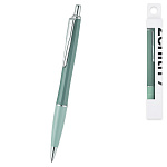 Ручка подарочная шариковая автоматическая " Zenith " 7 Moss green, черная, 0,7мм, цвет корпуса- зелёный мох, материал корпуса- ABS-пластик, клип из хромированной нержавеющей стали, картонная упаковка, европодвес