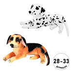 Мягкая игрушка " KWELT " Собака лежащая, 28-33см, ассорти (без возможности выбора цвета и дизайна)