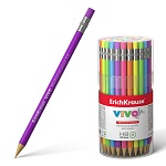 Карандаш механический " Erich Krause " Vivo 0,5мм, НВ, пластиковый, ластик, ассорти, в тубусе