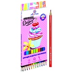 Карандаши " Attomex " Dolce Vita 12цв шестигранные, пластиковые, картонная упаковка, европодвес