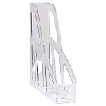 Лоток для бумаг вертикальный пластиковый 75мм " Стамм " Лидер, прозрачный