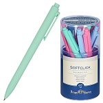 Ручка шариковая автоматическая " Bruno Visconti " SoftClick Creative, синяя 0,7мм, толщина письма 0,5мм, пластиковый корпус, покрытие soft-touch, цвет корпуса - ассорти multicolor, пластиковый клип, пластиковый тубус