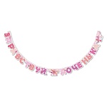 Гирлянда " Праздник " 948 Здравствуй, доченька! Розовые шары и зайчик, 2м 50см, глянцевый УФ-лак