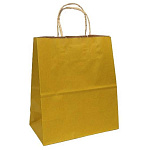Пакет бумажный " ПЗБМ " 22*25*12см Yellow, крученые ручки