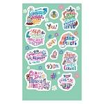 Наклейки " Мир открыток " 0-11 А6 Надписи, без отделки