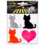 Набор фликеров " deVente " наклейки Коты 4шт 60*60мм, пакет, европодвес