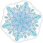 Украшение на скотче " Открытая планета " 150 Новогоднее- Снежинка, 150*150мм, без отделки