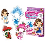 Игра на липучках " Русский стиль " Одень куклу малышка Машенька, состав: кукла Машенька, наряды - 3шт, липучки для нарядов, инструкция, картонная упаковка 17*22,5*4см, европодвес