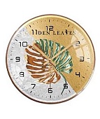 Часы настенные " Миленд " d=30см Тропический листок, без защитного стекла, питание от 1 батарейки АА, батарейки в комплект не входят, материал- МДФ, пластик, картонная упаковка