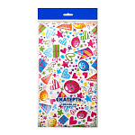 Скатерть одноразовая " Интерпак " 120*180см, 35мкм, ПВД, Балаган, пакет, европодвес