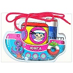 Раскраска-шнуровка " Антураж " А5 1л Кораблик, шнуровка- 15*8см, пакет, европодвес