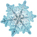 Украшение на скотче " Праздник " 150 Новогоднее- Снежинка, 97*97мм, блёстки в лаке