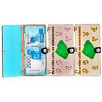 Конверт для денег деревянный (купюрница) " Ни в чем себе не отказывай " на кнопке, фигурная вырезка, деревянный элемент, 165*100*9мм