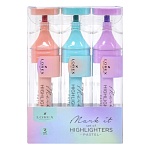 Набор текстовыделителей 3цв, пастель, 1-5мм, Mark it " Lorex " пластиковая упаковка