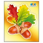 Наклейка " Мир поздравлений " 930 Желуди, 131*154мм, металлизированная самоклейка