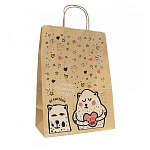 Пакет бумажный крафт " ПЗБМ " 35*26*15см Друзья, крученые ручки