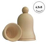 Деревянная заготовка из липы " Мастерская РуТвор " Колокольчик, h=65мм d=50мм