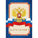 Диплом выпускнику РФ А6 629 " Хорошо " Российская символика, ламинация, фольга