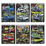 Блокнот МАЛЫЙ ФОРМАТ А7 спираль сверху 40л " Hatber " Авто чемпион (ассорти), клетка, обложка - мелованный картон, 6 дизайнов