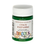 Краска акриловая стекло/керамика &quot; Decola &quot; 50мл зеленая средняя