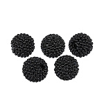 Набор бусин " Zlatka " №02 22мм*5шт, черные, пластик, пакет