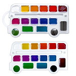 Акварель " Луч " Кроха Автобус 16цв медовая, без кисти, пластиковая упаковка