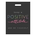 Пакет ПЭ " Миленд " с вырубной ручкой ПВД, 36,5*48см 50мкм Positive