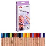 Карандаши " Сонет " пастельные 24цв круглые деревянные, картонная упаковка, европодвес