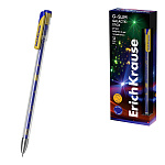 Ручка гелевая " EK " G-Slim Stick Galactic черная 0,5мм толщина письма 0,3мм, игольчатый пишущий узел, металлический наконечник, прозрачный круглый корпус, картонная упаковка