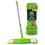 Швабра " Master Fresh " плоская 41*10,5см, телескопическая металлическая ручка от 69см до 120см, моющая насадка-лапша
