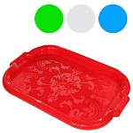Поднос большой " Милих " 350*500мм, прямоугольный, пластиковый, ассорти (без возможности выбора цвета)