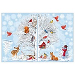 Наклейки " Праздник " 513 Новогодние- Там, в зачарованном лесу, 978*672мм