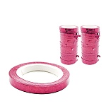 Серпантин " KWELT " 4мм 4м, Розовый, фольгированный, голография