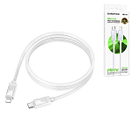Кабель сетевой Type-C - Lightning " Borofone " BX109 Joy белый, круглый, 1м, PD27W, ПВХ