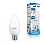 Лампа светодиодная " Smartbay " С37, 12Вт Е27, холодный белый, свеча, картонная упаковка
