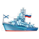 Плакат фигурный " Мир открыток " 0-35 А3 23 Февраля- Корабль