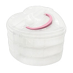 Контейнер пластиковый, 12 секций, 3 яруса, 15*15,5*9см, Сердце " Tukzar "