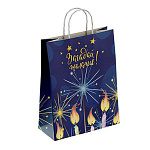 Пакет бумажный " ПЗБМ " 45*35*15см Загадай желание, крученые ручки