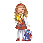 Плакат фигурный " Империя поздравлений " 933 А3 Девочка-школьница, без отделки