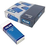 Ластик " Milan " Desing пластиковый, белый, 61*23*12мм, картонный держатель