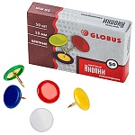 Кнопки " Глобус " 10мм 50шт виниловые, цветные