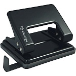 Дырокол на 20л " Attomex " металлический, встроенная линейка, черный